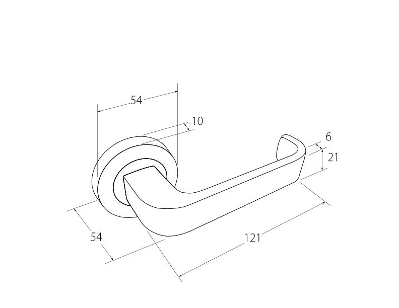 Zanda Streamline Door Handle Lever Set Brushed Nickel