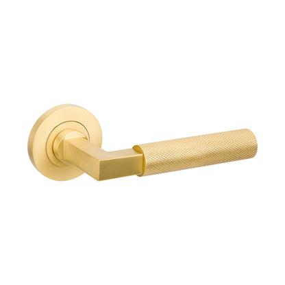 Zanda Zurich Door Handle Lever Set Satin Brass