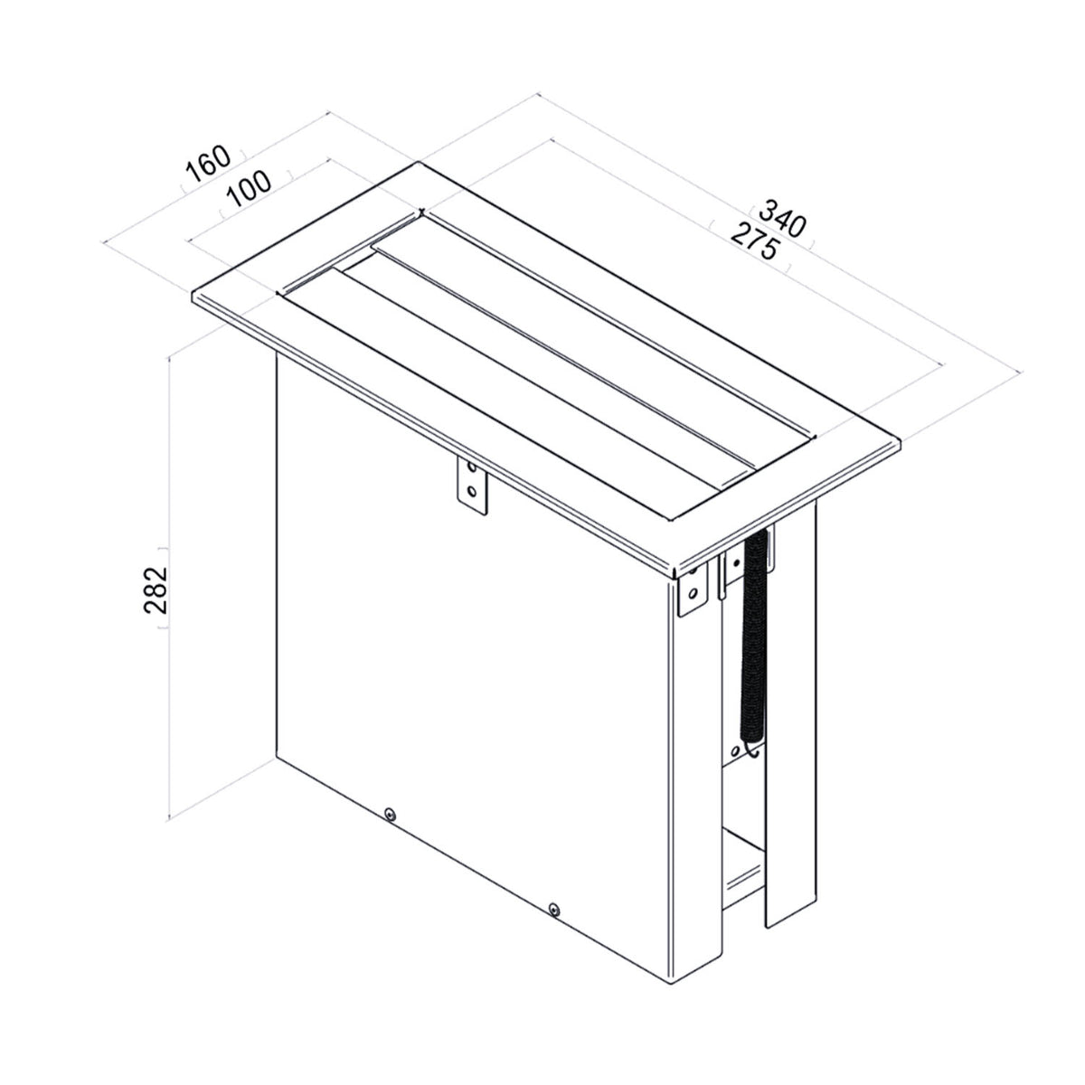 Metlam Bench Mounted Paper Towel Dispenser Satin Stainless Steel ML716_SS
