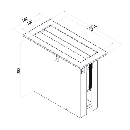 Metlam Bench Mounted Paper Towel Dispenser Satin Stainless Steel ML716_SS