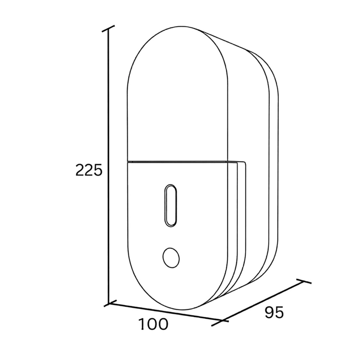 Metlam Capsule Soap Dispenser 1000ml White ML691_WHT
