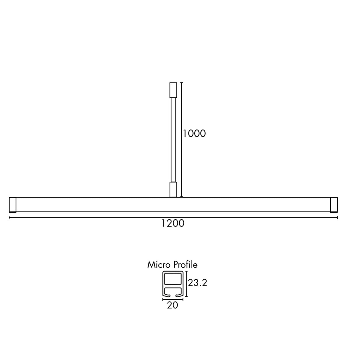 Metlam Micro Shower Straight Curtain Track - Available in Various Sizes