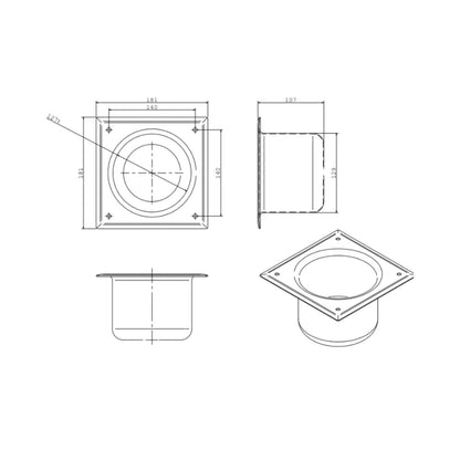 Metlam Recessed Toilet Roll Holder Visible Fix Satin Stainless Steel ML248_TRH_SS