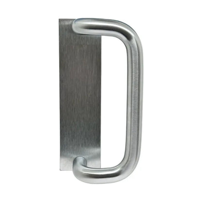 Lockton Square End Ext Plate Offset D Handle Only Satin Chrome SQ-05V-OSET-D-SC