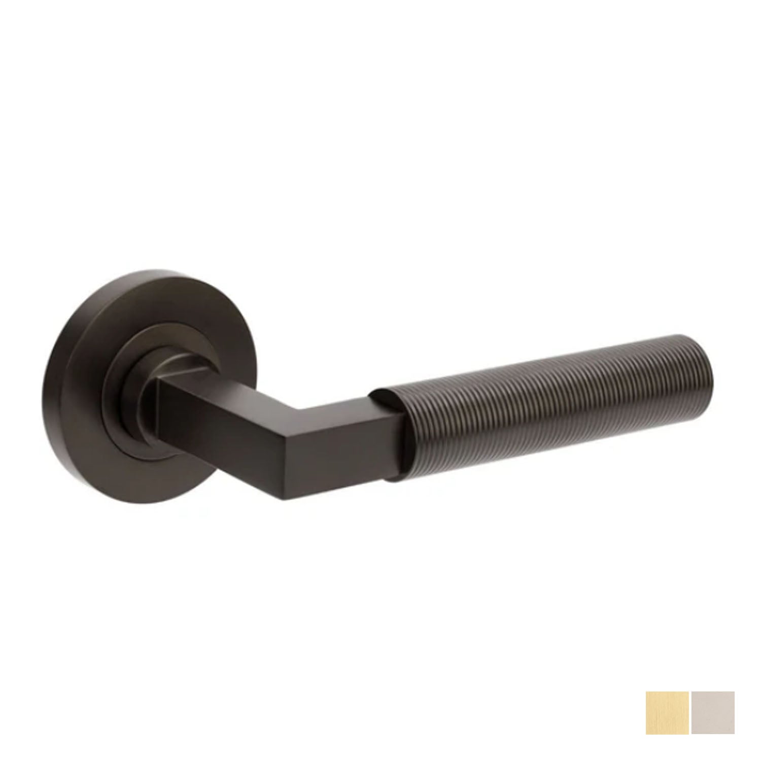 Zanda Zurich Fluted Door Lever Handle on Rose - Available in Various Finishes