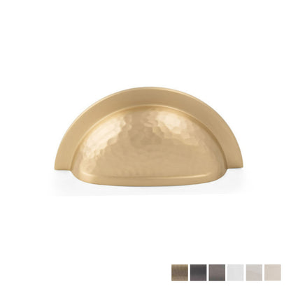Alexander and Wilks Bardom Hammered Ridged Cup Pull - Available in Various Finishes